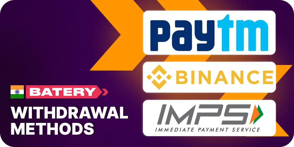 Methods to withdraw winnings from Batery
